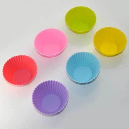 Buytra 10 Pack Reusable Silicone Cupcake Liners Muffin Cups Baking Cups BPA Free Food Grade,Heart Shape N10
