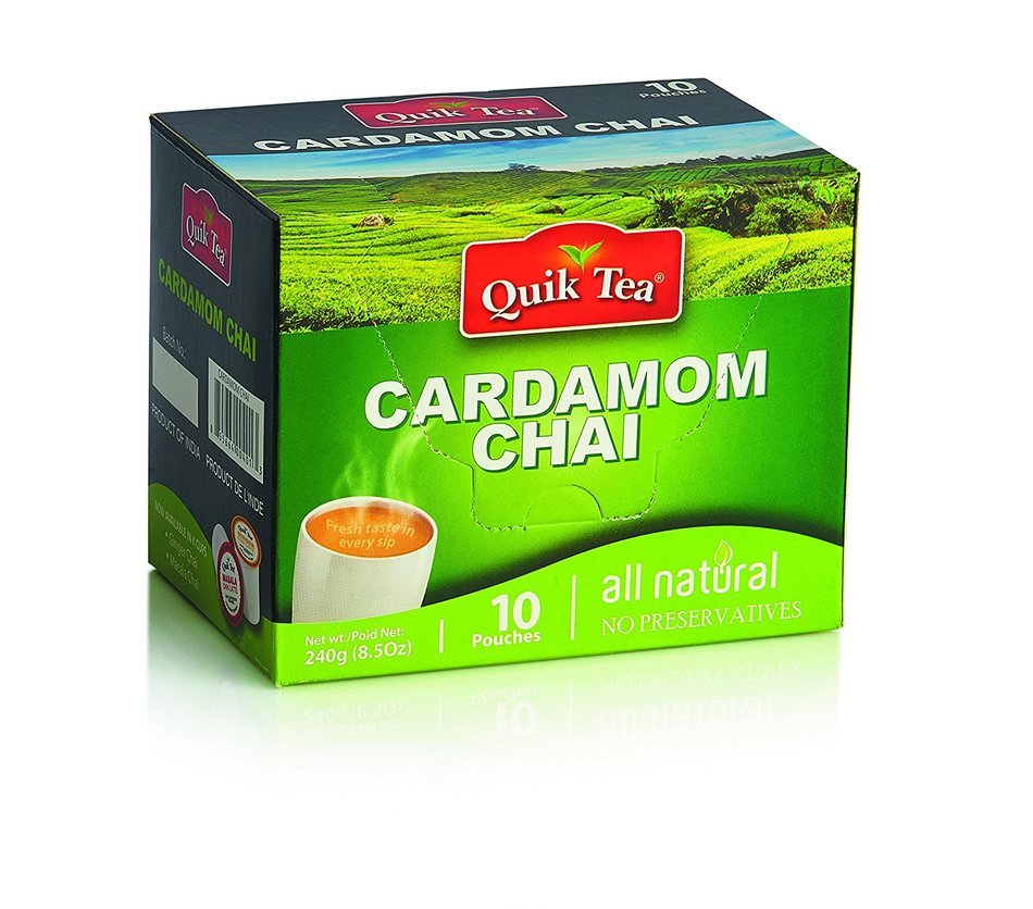 Chai Tea Latte - Cardamom Spiced Tea 40 Latte Tea Pouches By QuikTea N8