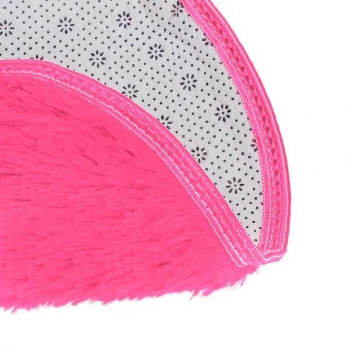 Kingfansion Soft Bath Bedroom Floor Shower Round Mat Rug Non-slip (Black )