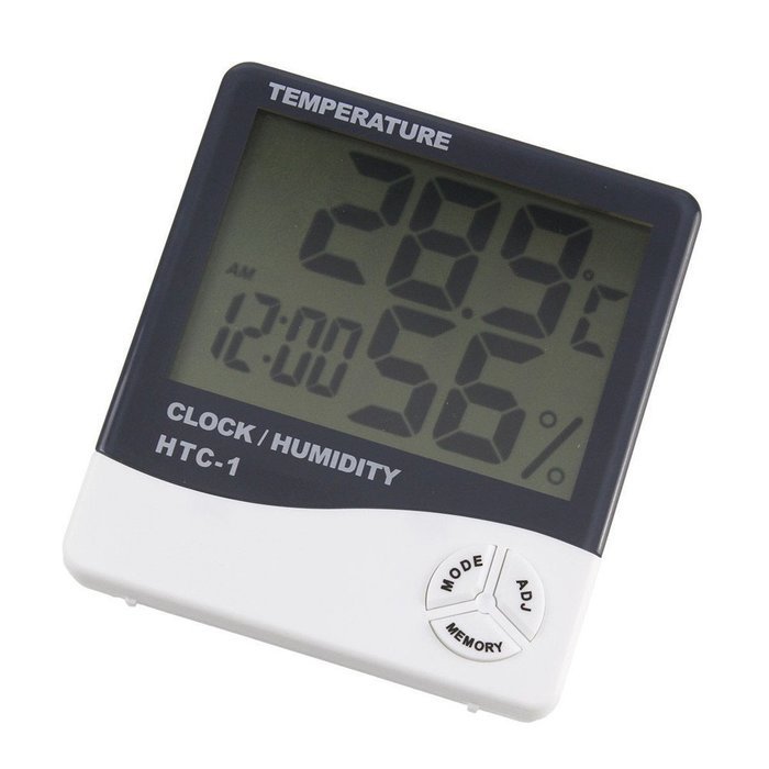 TRADERPLUS LCD Display Temperature and Humidity Hygrometer Meter with Alarm Clock Hygrometer N4