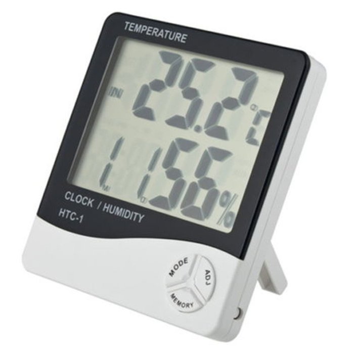 TRADERPLUS LCD Display Temperature and Humidity Hygrometer Meter with Alarm Clock Hygrometer N5