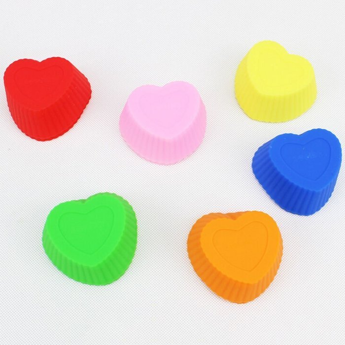 10 Pack Reusable Silicone Cupcake Liners Muffin Cups Baking Cups BPA Free Food Grade,Star Shape N3