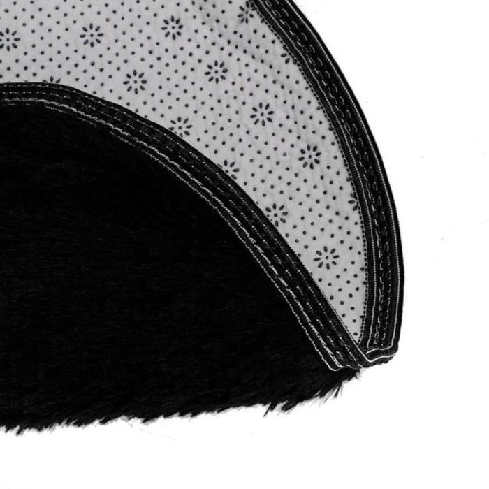 Kingfansion Soft Bath Bedroom Floor Shower Round Mat Rug Non-slip (Black ) N2