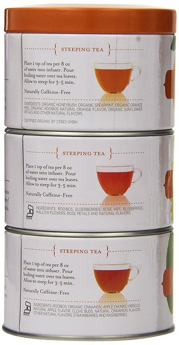 Tea Forte LOOSE LEAF TEA TRIO, 3 Small Tea Tins, Herbal Tea Sampler - Mojito Marmalade, African Solstice, Harvest... N5