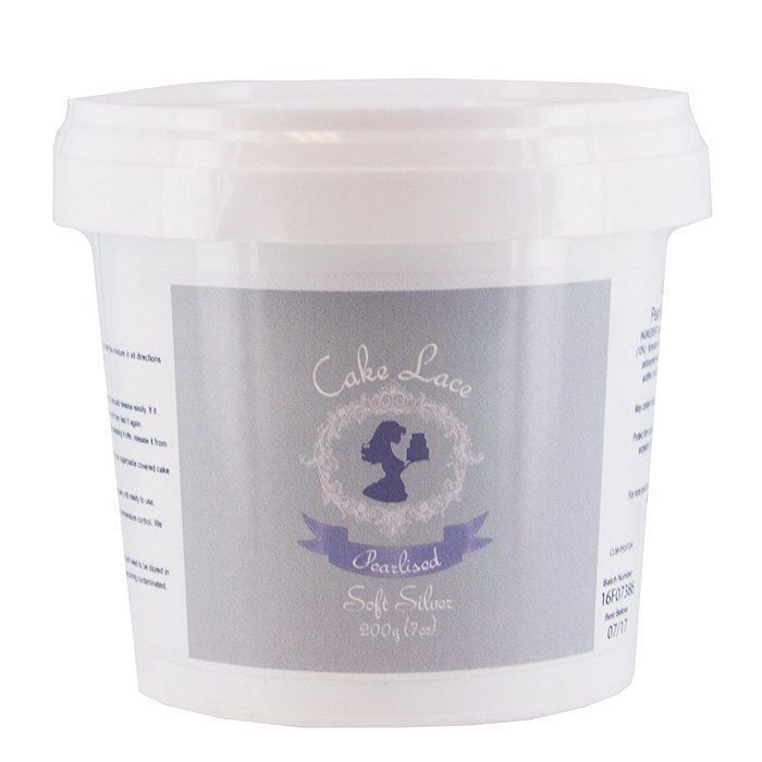 Cake Lace Confectionery Lace Pre-Mixed Soft Silver 200 Grams by Claire Bowman