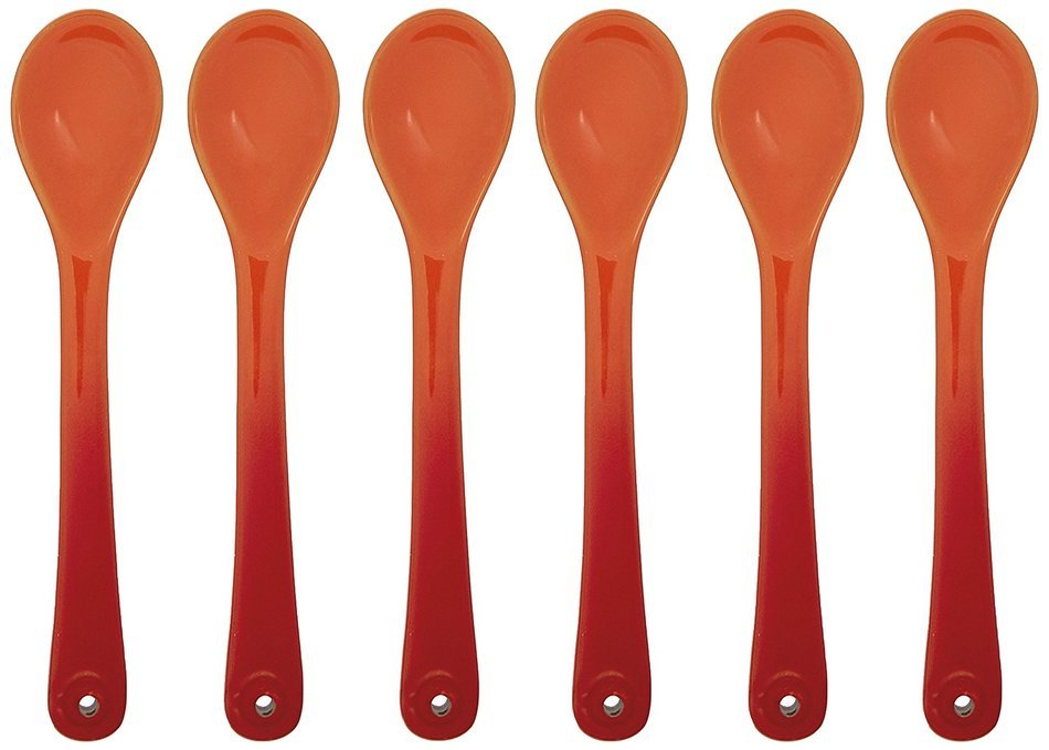 Le Creuset Stoneware Set of 6 Teaspoons, Flame