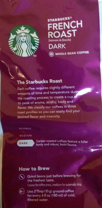 Starbucks French Roast Whole Bean Coffee, 2-Pound N3