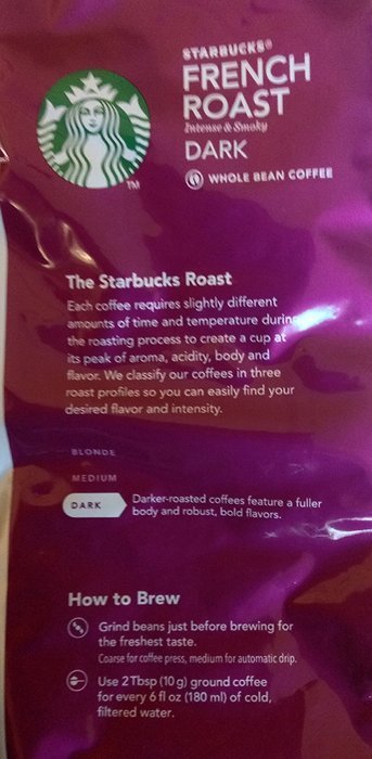 Starbucks French Roast Whole Bean Coffee, 2-Pound N4