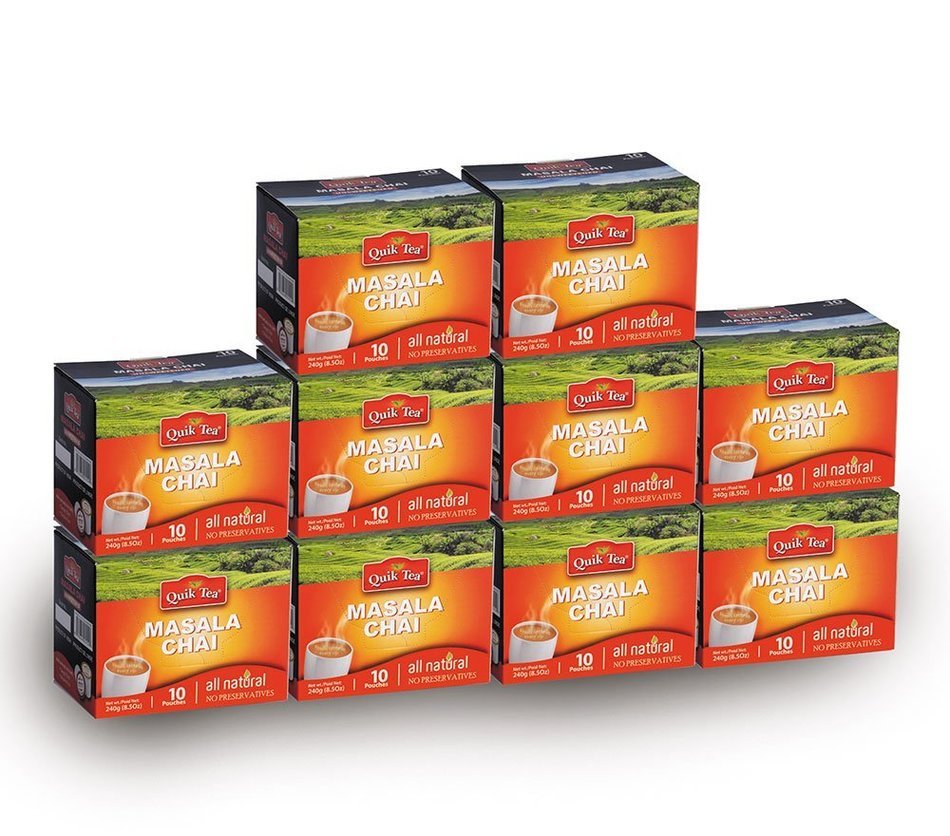 Chai Tea Latte - Cardamom Spiced Tea 40 Latte Tea Pouches By QuikTea N15