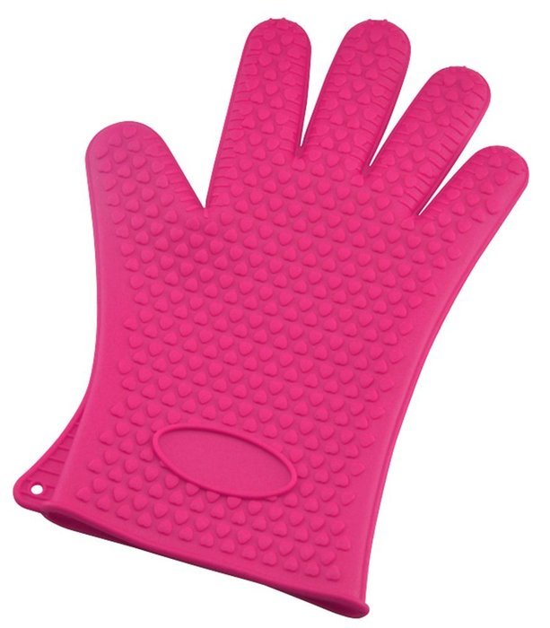 Beauty Clubs 1PC Microwave Baking Tool Heat Resistant Silicone Glove (Rose Red)