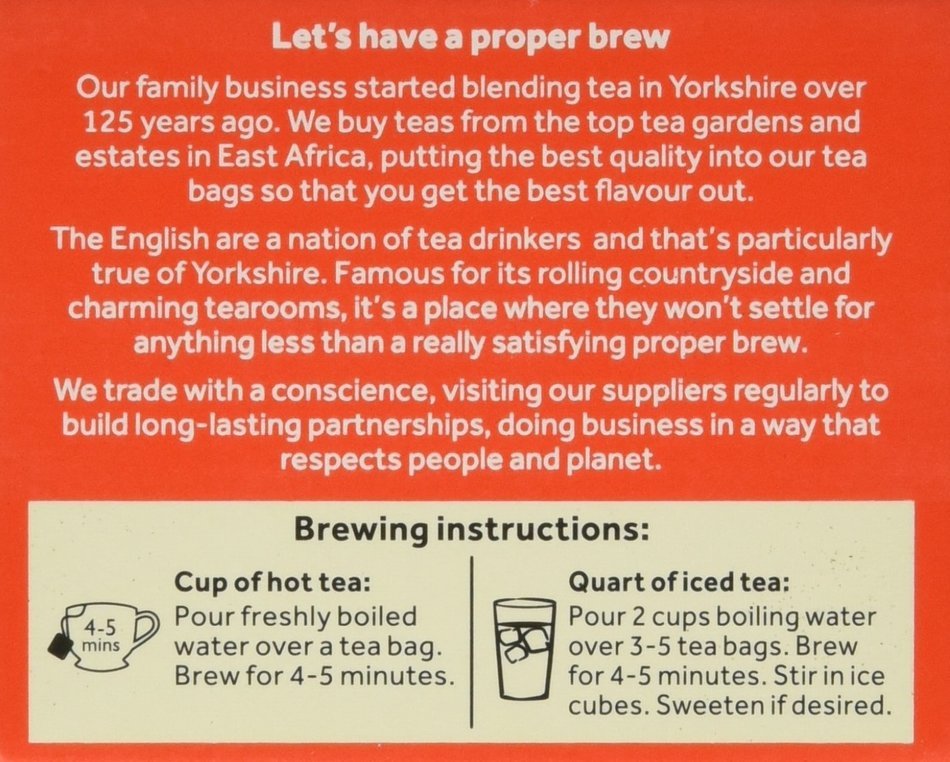 Taylors of Harrogate Yorkshire Tea, 7.76 Ounce 100 Tea Bags N5