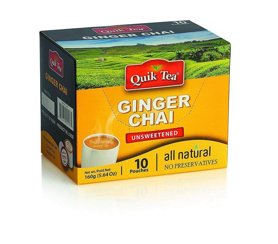 Chai Tea Latte - Cardamom Spiced Tea 40 Latte Tea Pouches By QuikTea N19