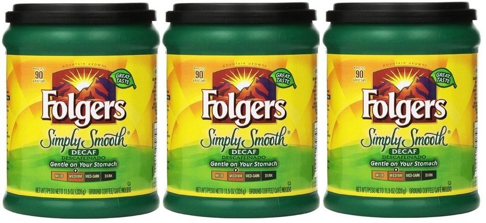 Fresh Taste of Folgers Coffee, Hazelnut Flavored Ground Coffee, Flavorful & Smooth, 11.5 Oz Canister - (2 pk) N3