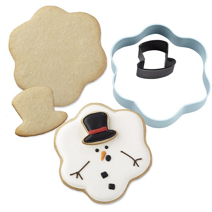 Wilton 2308-5073 2-Piece Christmas Melted Snowman Metal Cookie Cutter Set