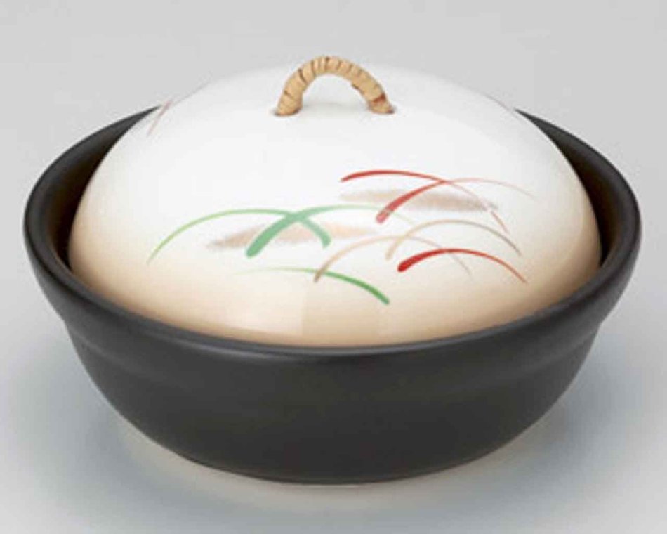 Kamogawa for 1-2 persons 6.1inch Donabe Japanese Hot pot Black Ceramic Made in Japan