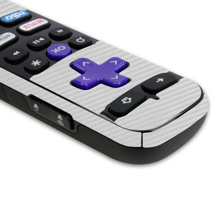 Skinomi TechSkin - Roku 4 Silver Carbon Fiber Full Body Skin / Front & Back Wrap Clear Film / Ultra HD and Anti-Bubble... N4