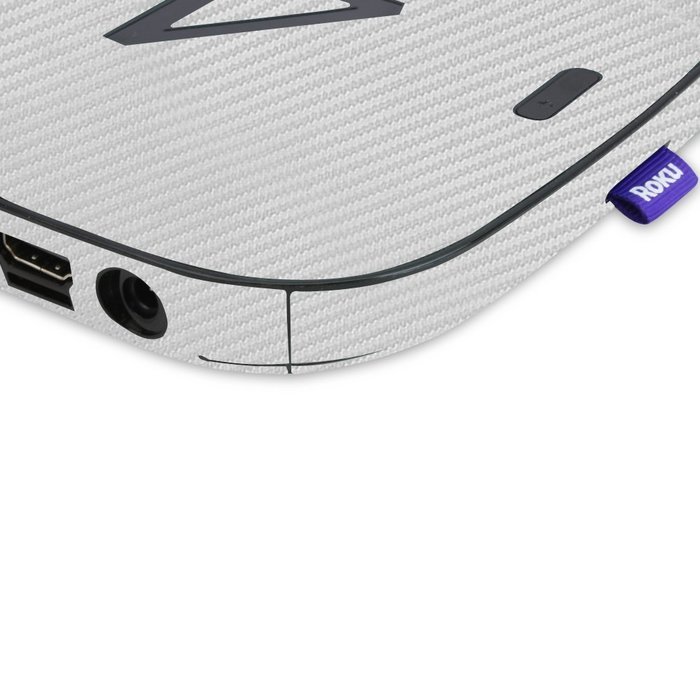 Skinomi TechSkin - Roku 4 Silver Carbon Fiber Full Body Skin / Front & Back Wrap Clear Film / Ultra HD and Anti-Bubble... N5