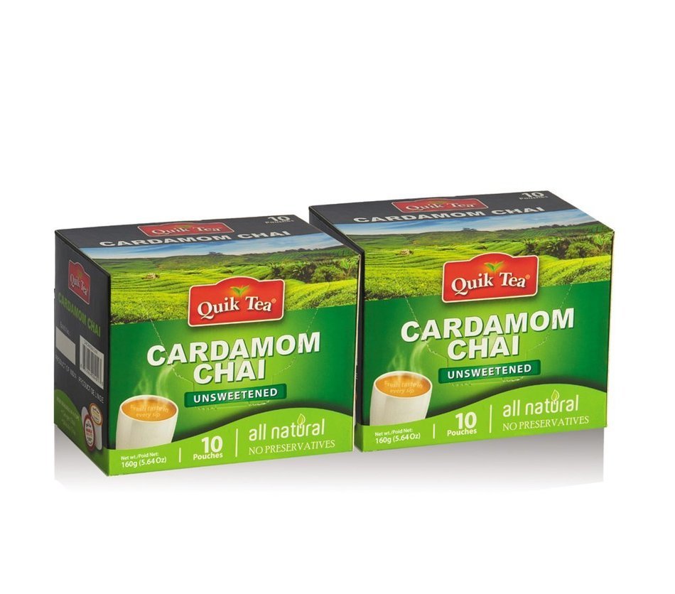 Chai Tea Latte - Cardamom Spiced Tea 40 Latte Tea Pouches By QuikTea N27