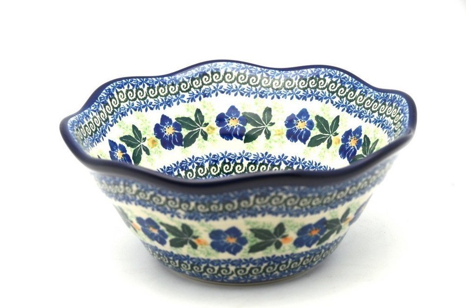 Polish Pottery Bowl - Curvy Edge - 8