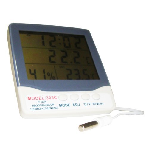 Viagrow&trade; Min/Max Thermometer Hygrometer With Probe