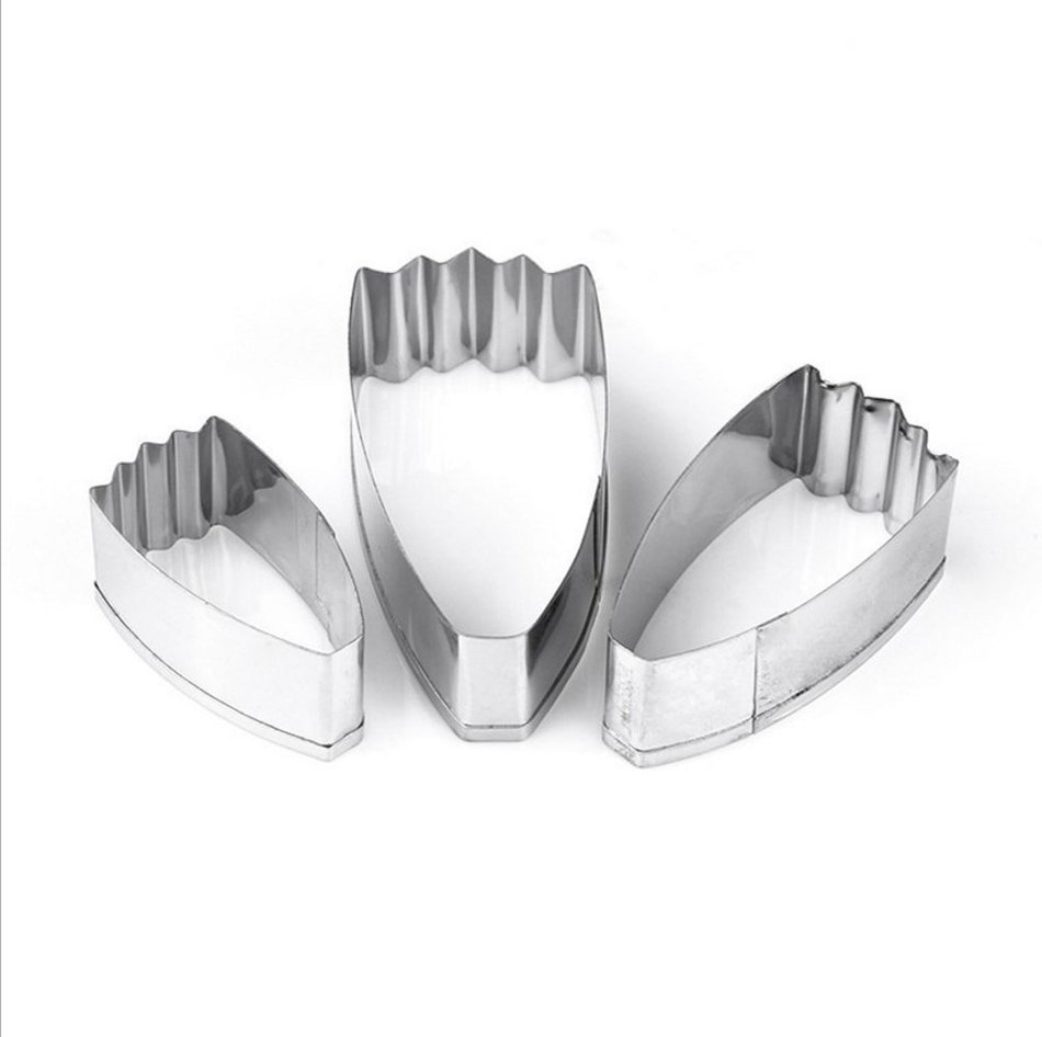 Kootips 3 Pcs/Set of Cosmos Petal Flower Cutter Decor Fondant Cake Cutters for Stainless Steel N3