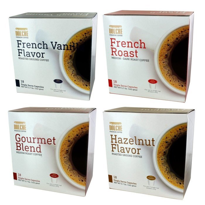 K Cup Coffee Variety French, Gourmet, Hazelnut, Vanilla - 72 count N2