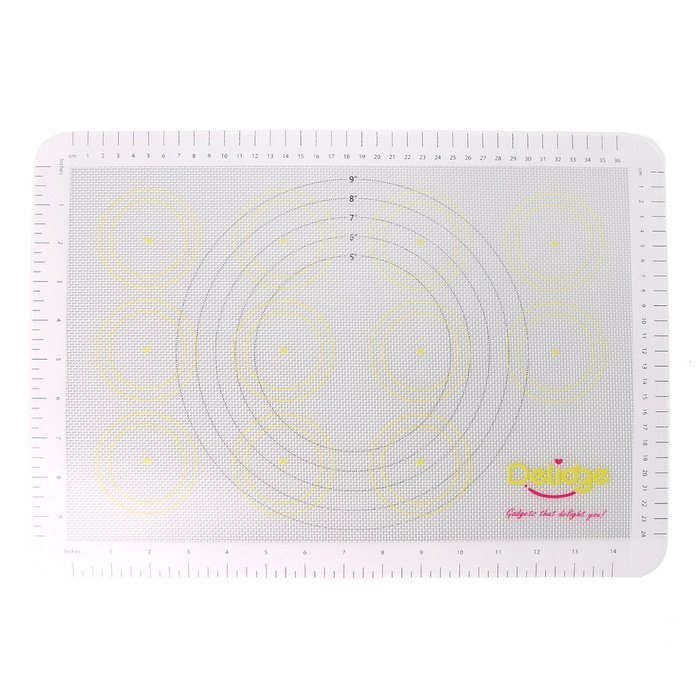 Delidge Professional Non-stick Silicone Baking Mat Quarter Sheet, White N9