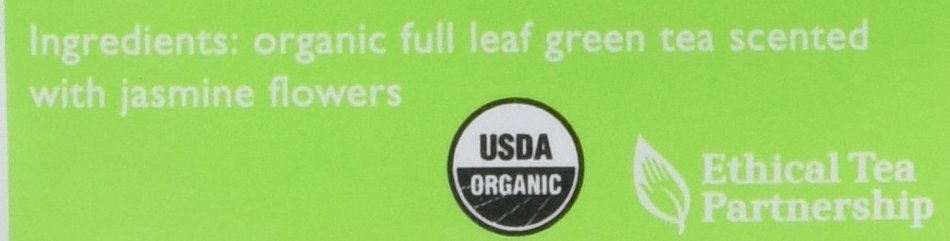Novus Jasmine Green 100% Organic Tea, 50 Count Tea Bags N3