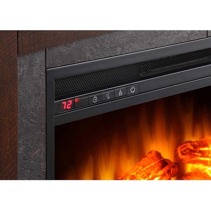 Sumner Corner Media Electric Fireplace for TVs up to 45", Brown . Contemporary Design Blends Easily With Many... N3