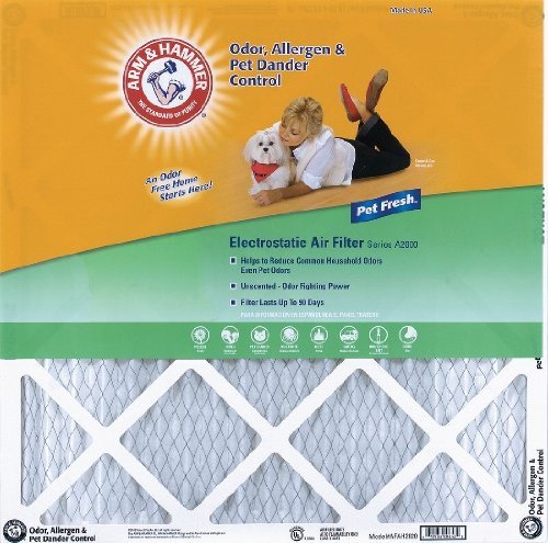 Arm and Hammer AF-AH1212 12-Inch by 12-Inch by 1-Inch Pet Fresh Pet Protection Air Filter