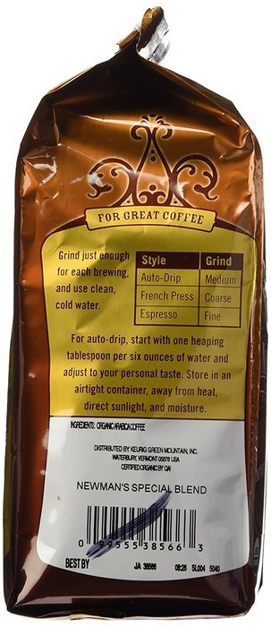 Newman's Own Organic Special Blend Ground Coffee, 10-Ounce Bags (Pack of 3)