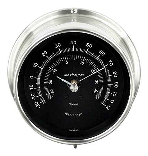 Mini-Max Thermometer in Nickel & Black