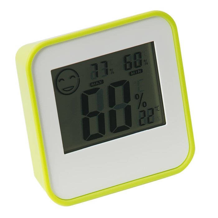 Folk Art Odatime Rose Indoor Digital Thermometer & Hygrometer with MIN/MAX Records & Comfort