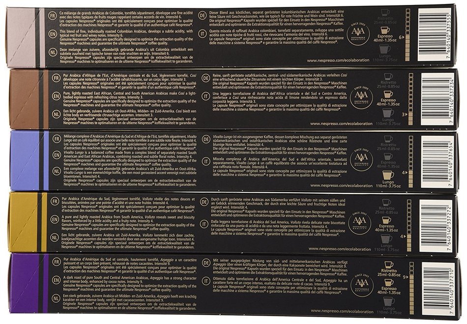 50 Nespresso Capsules Varieties Mixed Flavors New N2