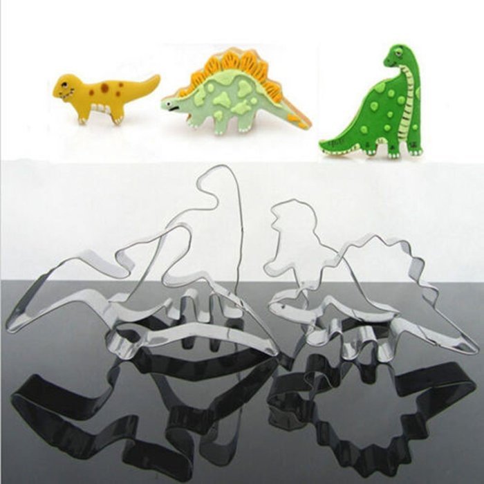 Cake & Cookie Cutters 4Pcs Stainless Steel Dinosaur Biscuit Cookie Cutter Tools N2