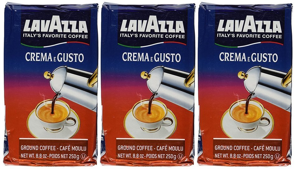 Lavazza Crema e Gusto Ground Coffee, Italian Espresso, 8.8-Ounce Brick
