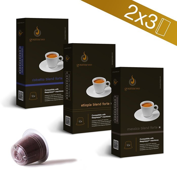 Nespresso&reg;* compatible Coffee Capsules $0.49/Nespresso&reg;* compatible Pod - Intense Bundle (60 Capsules; Int. 9-10)