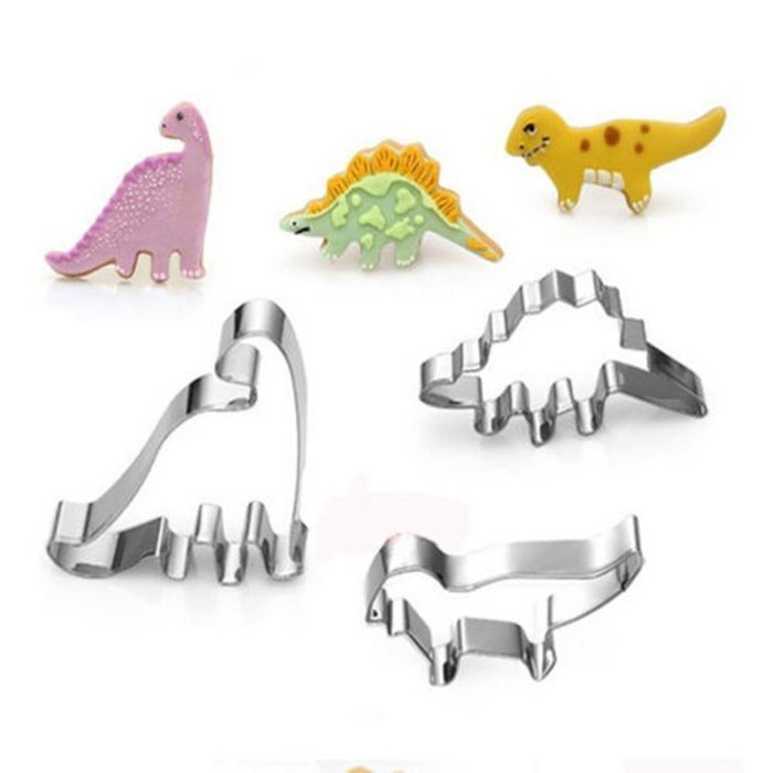 Cake & Cookie Cutters 4Pcs Stainless Steel Dinosaur Biscuit Cookie Cutter Tools N3