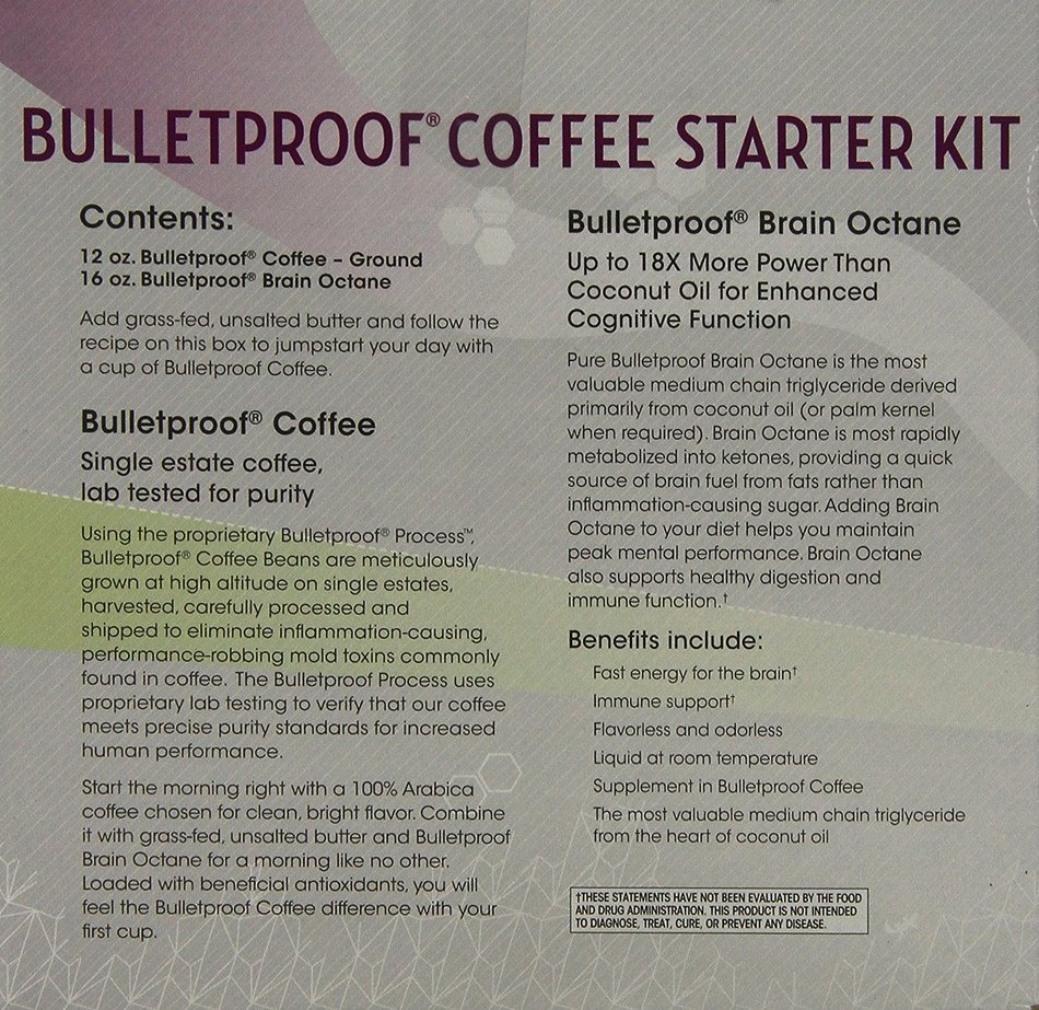 Bulletproof Intro Kit (Amazon Exclusive) 12oz Ground Coffee, 16oz Brain Octane N6