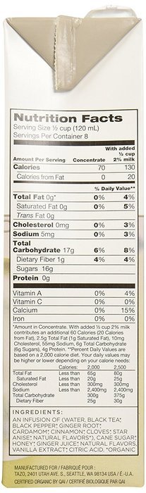 Tazo Organic Chai Tea Latte, 32 oz N2