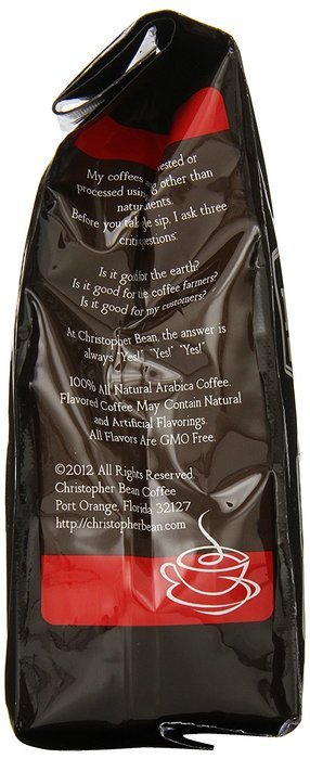 Christopher Bean Coffee Flavored Decaffeinated Ground Coffee, Vanilla Nut Butter Cookie, 12 Ounce N3