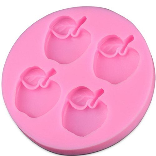 Mr.S Shop 3D 4 Little Apples Silicone Mold Cake Chocolate Biscuits Fondant Candy Mold DIY Kitchen Baking Mold