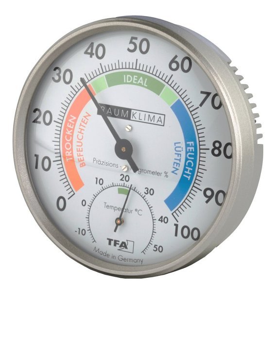 Wetterladen Klimatest 45.2030.50 Synthetic Hair Precision Hygrometer Anthracite