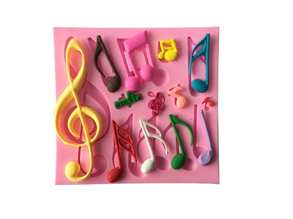 JLHua Note Design Cake Mould Silicone Easy Clean 3D Candy Pastry Mould Chocolate Mold DIY