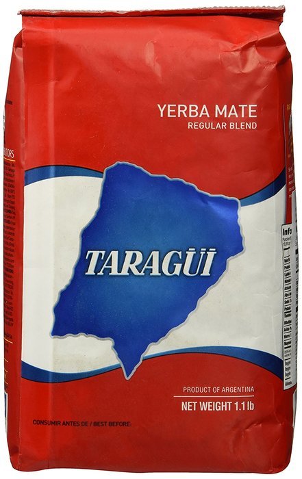 Taragui Yerba Mate Regular Blend, with Stems (Con palo) 1.17 lb- 500 g.