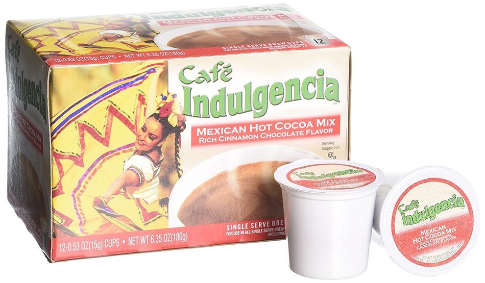 Caf&eacute; Indulgencia Mexican Hot Chocolate, 12 Count (Pack of 6) (Compatible with 2.0 Keurig Brewers)