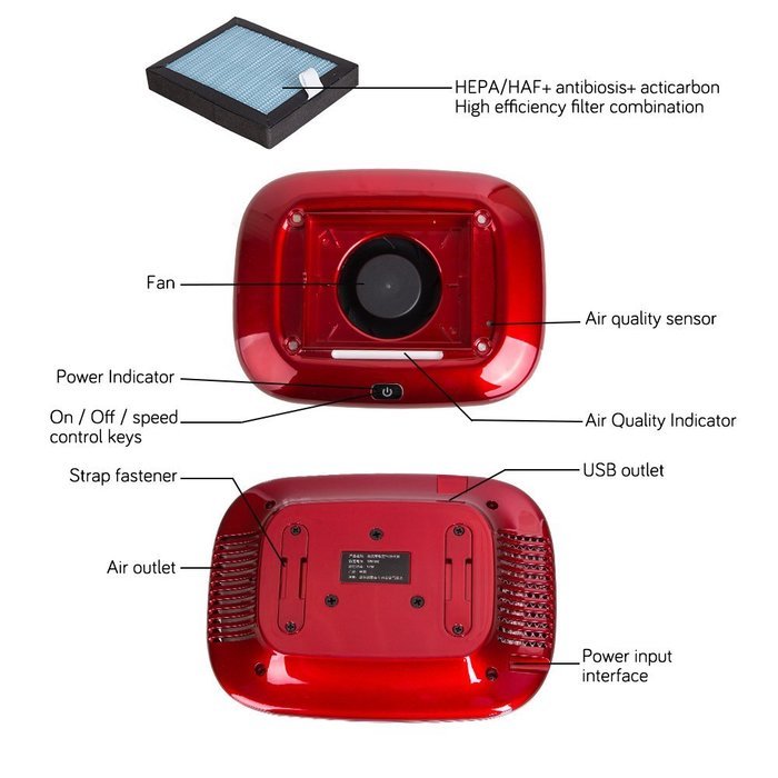 Milool Car and Home Air Purifier,Ionizer&Ozone Generator.Eliminates Odors,Smoke,Dust and Bacteria.Purifier,Ionizer... N3