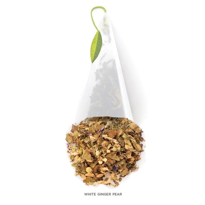 Tea Fort&eacute;&reg; BULK PACK White Ginger Pear White Tea, 48 Handcrafted Pyramid Tea Infusers