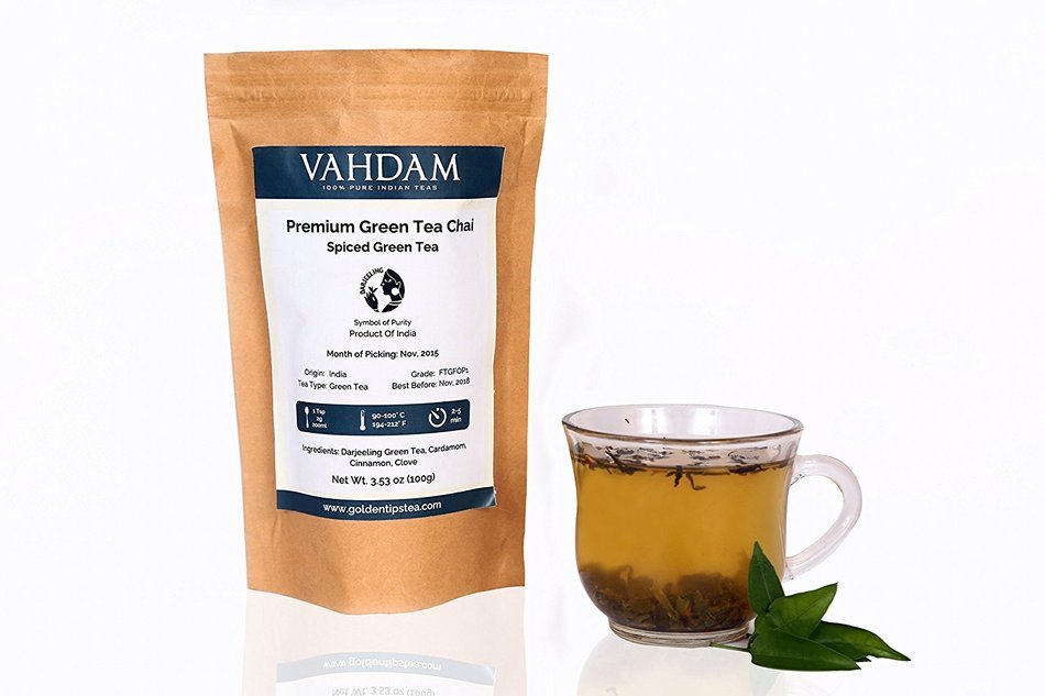 Darjeeling Loose Leaf Masala Chai Tea Detox & Cleanse With Our Premium Organic Green Tea - Packed With Rare Indian...