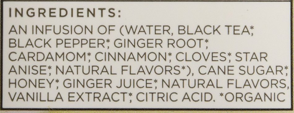 Tazo Organic Chai Tea Latte, 32 oz N5